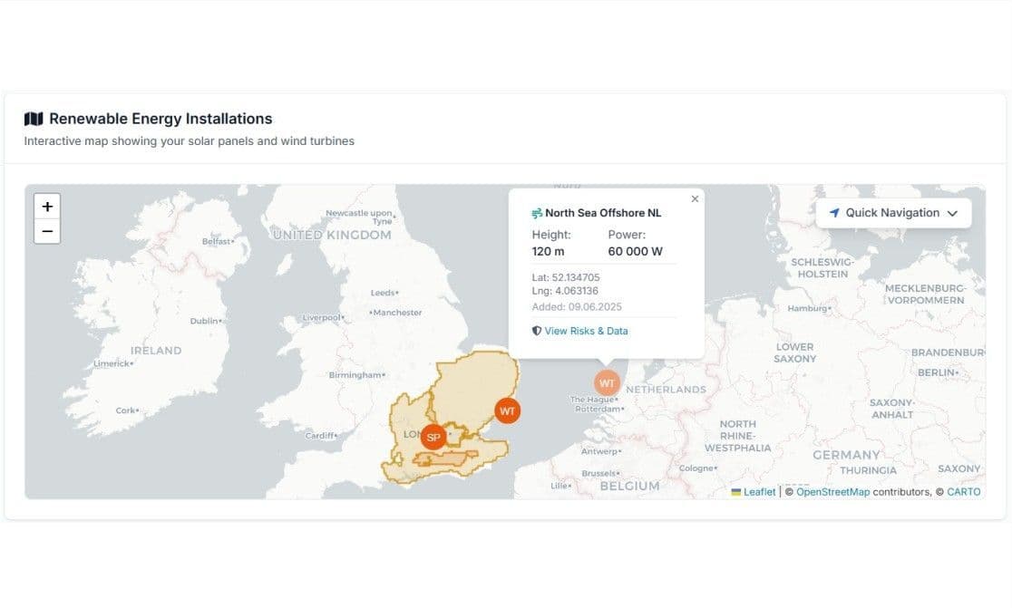 Energy dashboard