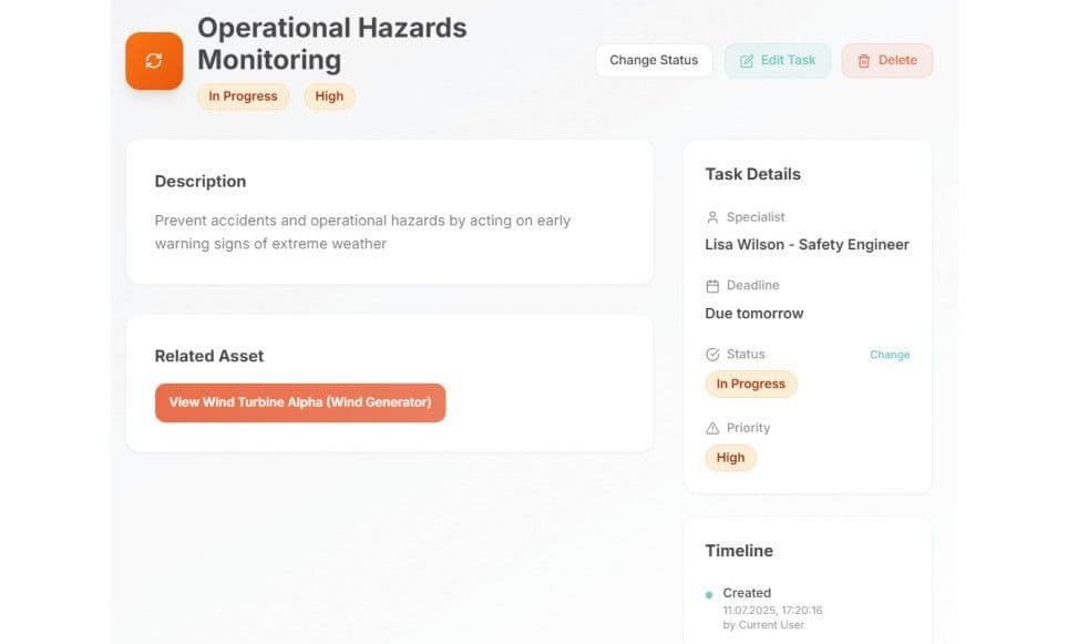 Energy dashboard